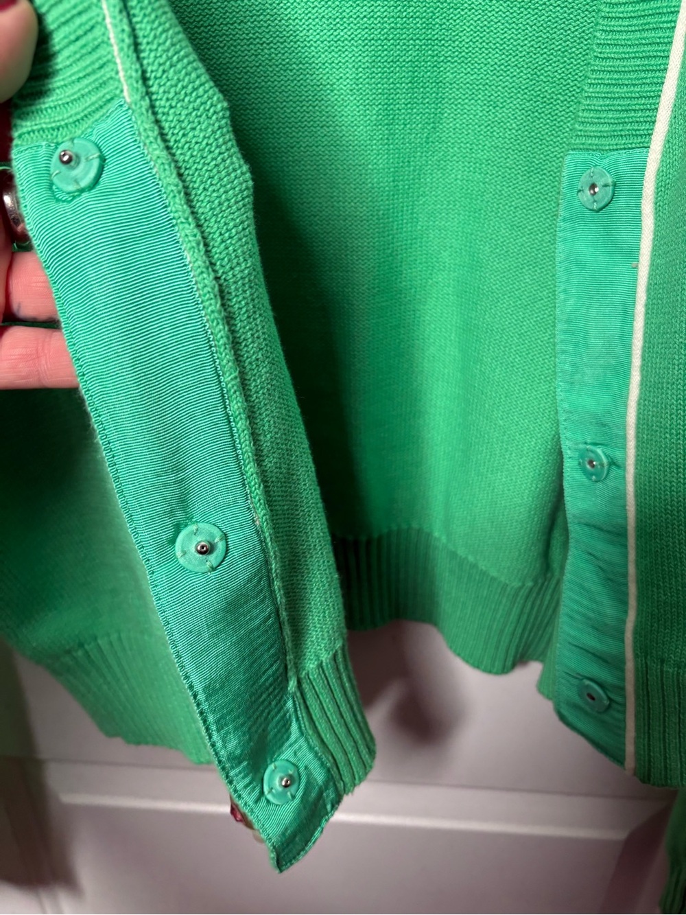 Cabi Wallis Cropped Cardigan Julep Green - Picture 8 of 13